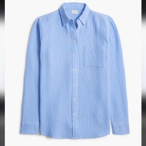 J. Crew Factory 100% Cotton Crinkle Gauze Button Up XL